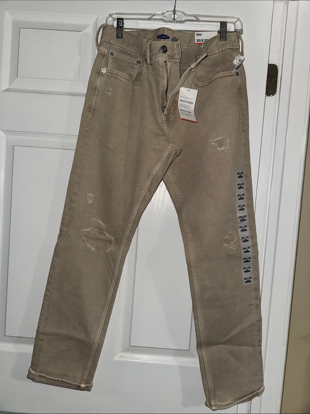 Old Navy Men's Slim Straight Jeans in Taupe